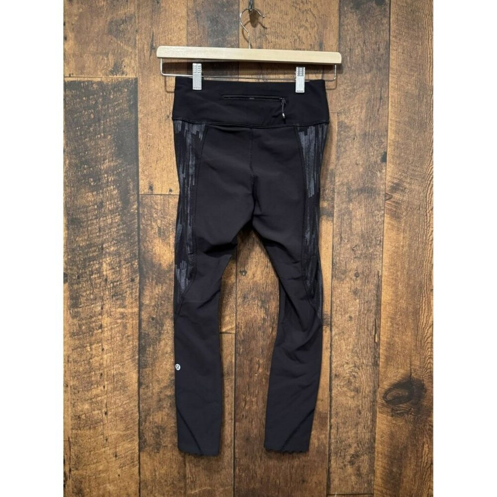 Lululemon Tight Stuff Tight Black / Black / Scratch Match Black Multi Size 4 EUC - Picture 3 of 6